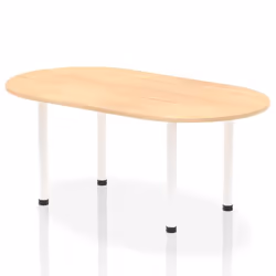 Dynamic Impulse W1800 x D1000 x H740mm Boardroom Table Post Leg Maple
