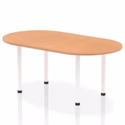 Dynamic Impulse W1800 x D1000 x H740mm Boardroom Table Post Leg Oak Fi