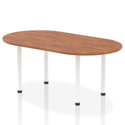 Dynamic Impulse W1800 x D1000 x H740mm Boardroom Table Post Leg Walnut