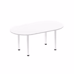 Dynamic Impulse W1800 x D1000 x H740mm Boardroom Table Post Leg White