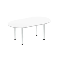 Dynamic Impulse W1800 x D1000 x H740mm Boardroom Table Post Leg White