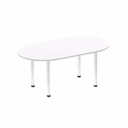 Dynamic Impulse W1800 x D1000 x H740mm Boardroom Table Post Leg White
