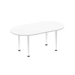 Dynamic Impulse W1800 x D1000 x H740mm Boardroom Table Post Leg White