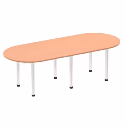 Dynamic Impulse W2400 x D1000 x H740mm Boardroom Table Post Leg Beech