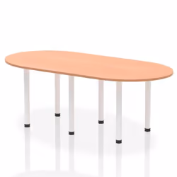 Dynamic Impulse W2400 x D1000 x H740mm Boardroom Table Post Leg Beech