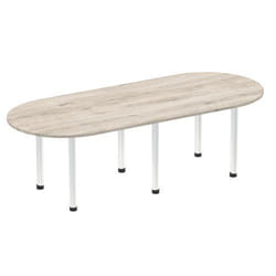 Dynamic Impulse W2400 x D1000 x H740mm Boardroom Table Post Leg Grey O