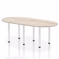 Dynamic Impulse W2400 x D1000 x H740mm Boardroom Table Post Leg Grey O