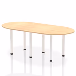 Dynamic Impulse W2400 x D1000 x H740mm Boardroom Table Post Leg Maple