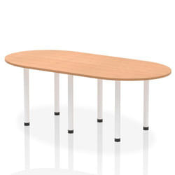 Dynamic Impulse W2400 x D1000 x H740mm Boardroom Table Post Leg Oak Fi