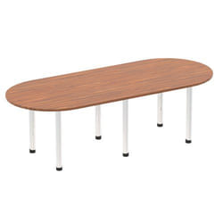 Dynamic Impulse W2400 x D1000 x H740mm Boardroom Table Post Leg Walnut