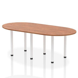 Dynamic Impulse W2400 x D1000 x H740mm Boardroom Table Post Leg Walnut