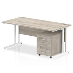 Dynamic Impulse Cantilever Straight Office Desk W1600 x D800 x H730mm