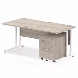 Dynamic Impulse Cantilever Straight Office Desk W1600 x D800 x H730mm