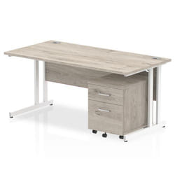 Dynamic Impulse Cantilever Straight Office Desk W1600 x D800 x H730mm