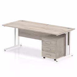 Dynamic Impulse Cantilever Straight Office Desk W1800 x D800 x H730mm