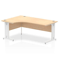 Dynamic Impulse Contract Left Hand Crescent Cable Managed Leg Desk W18