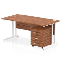 Dynamic Impulse Cantilever Straight Office Desk W1600 x D800 x H730mm