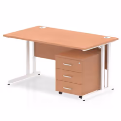 Dynamic Impulse Cantilever Straight Office Desk W1400 x D800 x H730mm