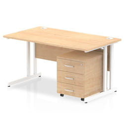 Dynamic Impulse Cantilever Straight Office Desk W1400 x D800 x H730mm