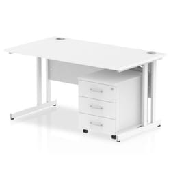 Dynamic Impulse Cantilever Straight Office Desk W1400 x D800 x H730mm