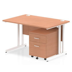Dynamic Impulse Cantilever Straight Office Desk W1200 x D800 x H730mmm