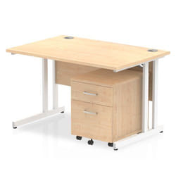 Dynamic Impulse Cantilever Straight Office Desk W1200 x D800 x H730mm