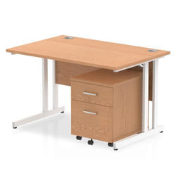 Dynamic Impulse Cantilever Straight Office Desk W1200 x D800 x H730mm