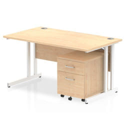 Dynamic Impulse Cantilever Straight Office Desk W1400 x D800 x H730mm