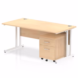 Dynamic Impulse Cantilever Straight Office Desk W1600 x D800 x H730mm