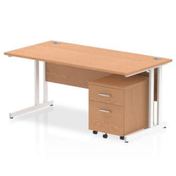 Dynamic Impulse Cantilever Straight Office Desk W1600 x D800 x H730mm