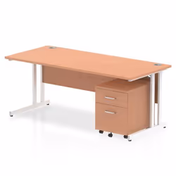 Dynamic Impulse Cantilever Straight Office Desk W1800 x D800 x H730mm
