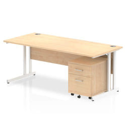 Dynamic Impulse Cantilever Straight Office Desk W1800 x D800 x H730mm