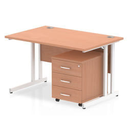 Dynamic Impulse Cantilever Straight Office Desk W1200 x D800 x H730mm