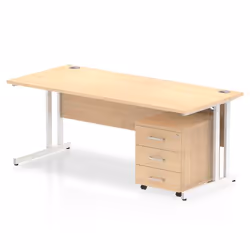 Dynamic Impulse Cantilever Straight Office Desk W1800 x D800 x H730mm