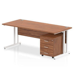 Dynamic Impulse Cantilever Straight Office Desk W1800 x D800 x H730mm