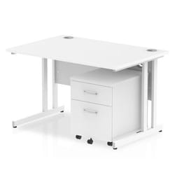 Dynamic Impulse Cantilever Straight Office Desk W1200 x D800 x H730mm