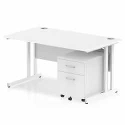 Dynamic Impulse Cantilever Straight Office Desk W1400 x D800 x H730mm