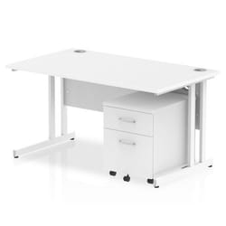 Dynamic Impulse Cantilever Straight Office Desk W1400 x D800 x H730mm