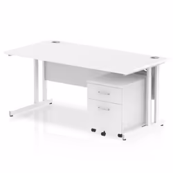 Dynamic Impulse Cantilever Straight Office Desk W1600 x D800 x H730mm