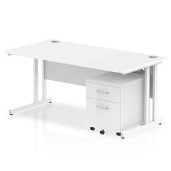 Dynamic Impulse Cantilever Straight Office Desk W1600 x D800 x H730mm