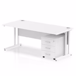 Dynamic Impulse Cantilever Straight Office Desk W1800 x D800 x H730mm