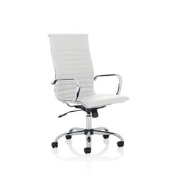 Dynamic Nola High Back White Soft Bonded Leather Executive Office Chai