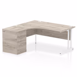 Dynamic Impulse W1600 x D1200 x H730mm Left Hand Crescent Desk Cantile