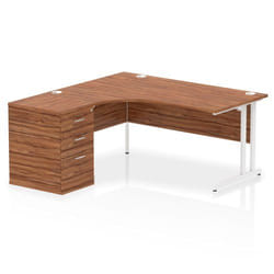 Dynamic Impulse W1600 x D1200 x H730mm Left Hand Crescent Desk Cantile