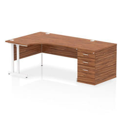 Dynamic Impulse W1600 x D1200 x H730mm Left Hand Crescent Desk Cantile
