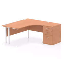 Dynamic Impulse W1600 x D1200 x H730mm Right Hand Crescent Desk Cantil