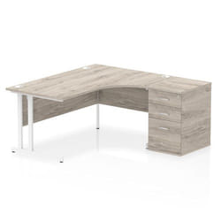 Dynamic Impulse W1600 x D1200 x H730mm Right Hand Crescent Desk Cantil