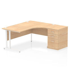 Dynamic Impulse W1600 x D1200 x H730mm Right Hand Crescent Desk Cantil