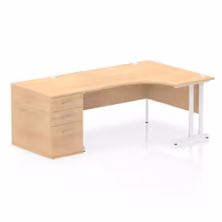 Dynamic Impulse W1600 x D1200 x H730mm Right Hand Crescent Desk Cantil