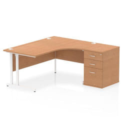 Dynamic Impulse W1600 x D1200 x H730mm Right Hand Crescent Desk Cantil